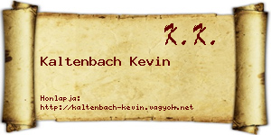 Kaltenbach Kevin névjegykártya
